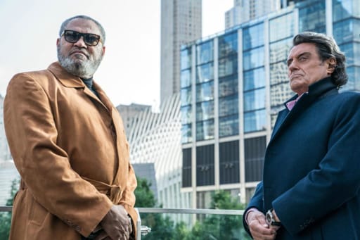 Ian McShane and Laurence Fishburne in John Wick 3 Parabellum