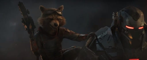 Rocket on War Machine&rsquo;s Shoulder | Avengers: Endgame