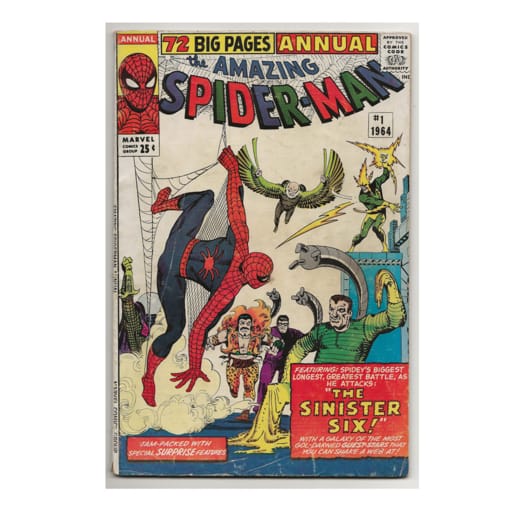 The origin of the Sinister Six in Marvel comics, back in 1964